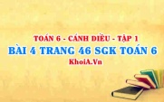 Bài 4 trang 46 SGK Toán 6 tập 1 Cánh Diều